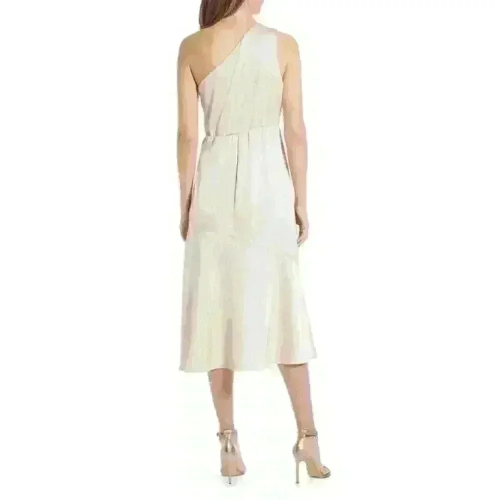 NEW! Sam Edelman Women's 6 One-shoulder Satin Midi Dress NWT $128 - Picture 3 of 4
